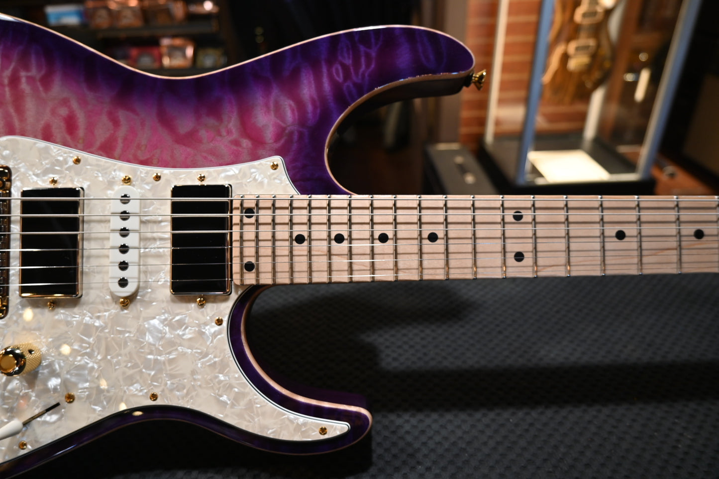 Tom Anderson Guardian Angel - Natural Pink to Purple Burst Guitar #723A - Danville Music