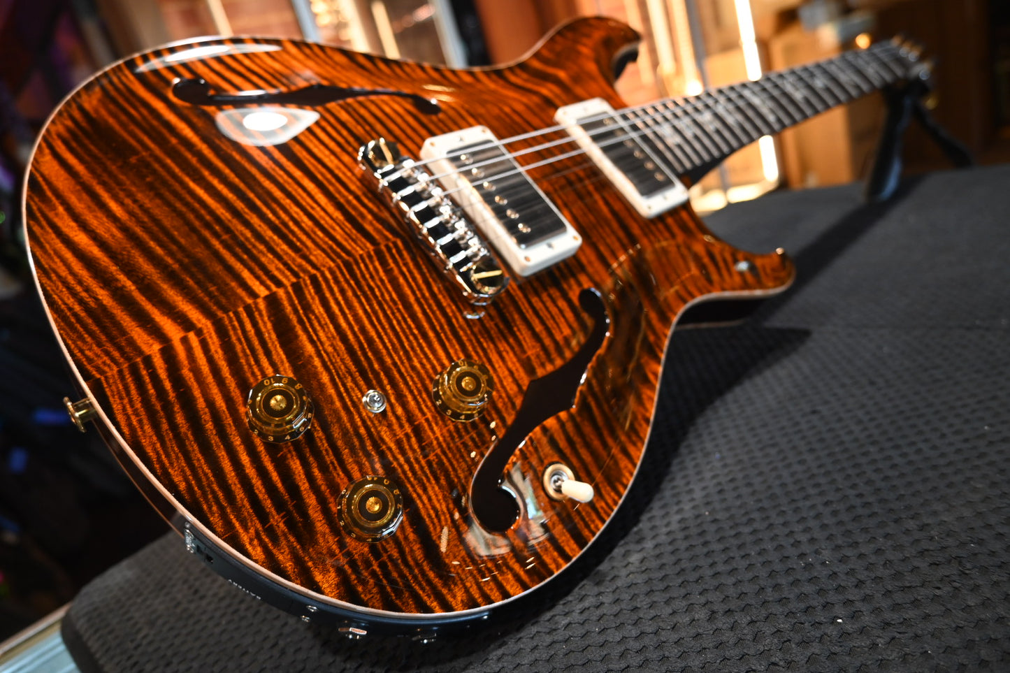 PRS Hollowbody II Piezo 10-Top - Orange Tiger Guitar #2394 - Danville Music