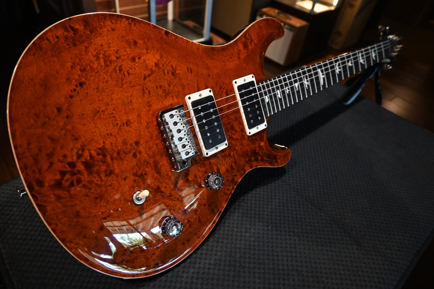 PRS Wood Library CE 24 Quilt - Tortoise Shell Guitar #3698 - Danville Music