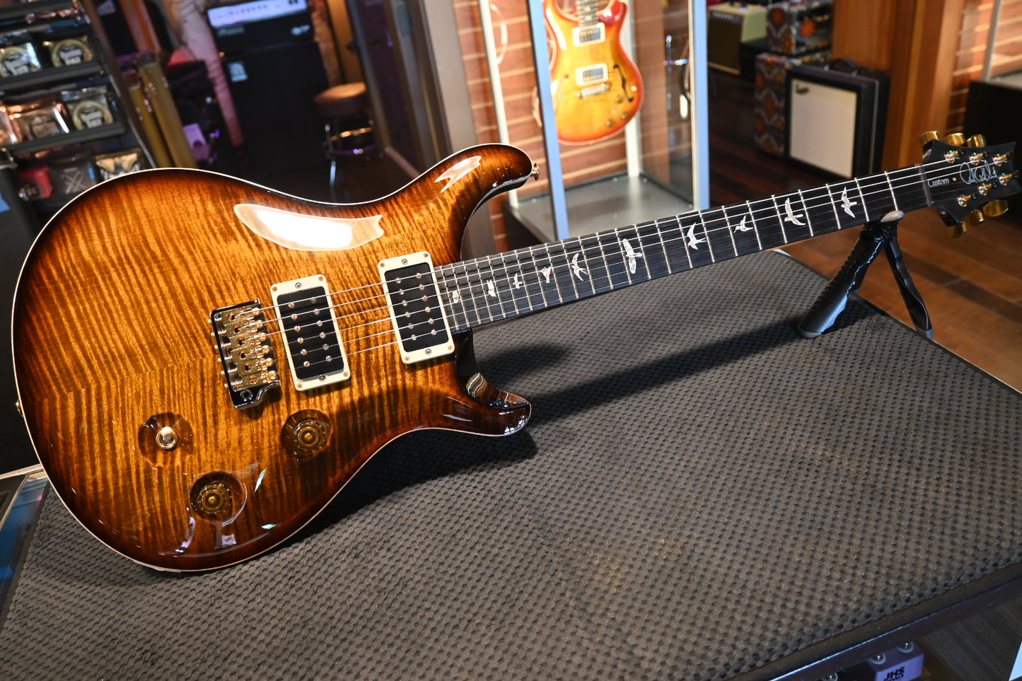 PRS Paul Reed Smith Custom 24 10-Top Curly Maple Stained Neck - Black Gold Burst #1887 - Danville Music