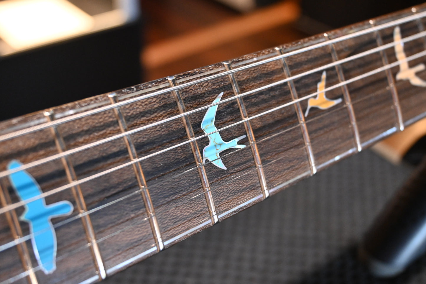 PRS Private Stock Custom 24 One Piece Curly Maple Top Ziricote Neck - Beach Cross Fade Guitar #9428 - Danville Music