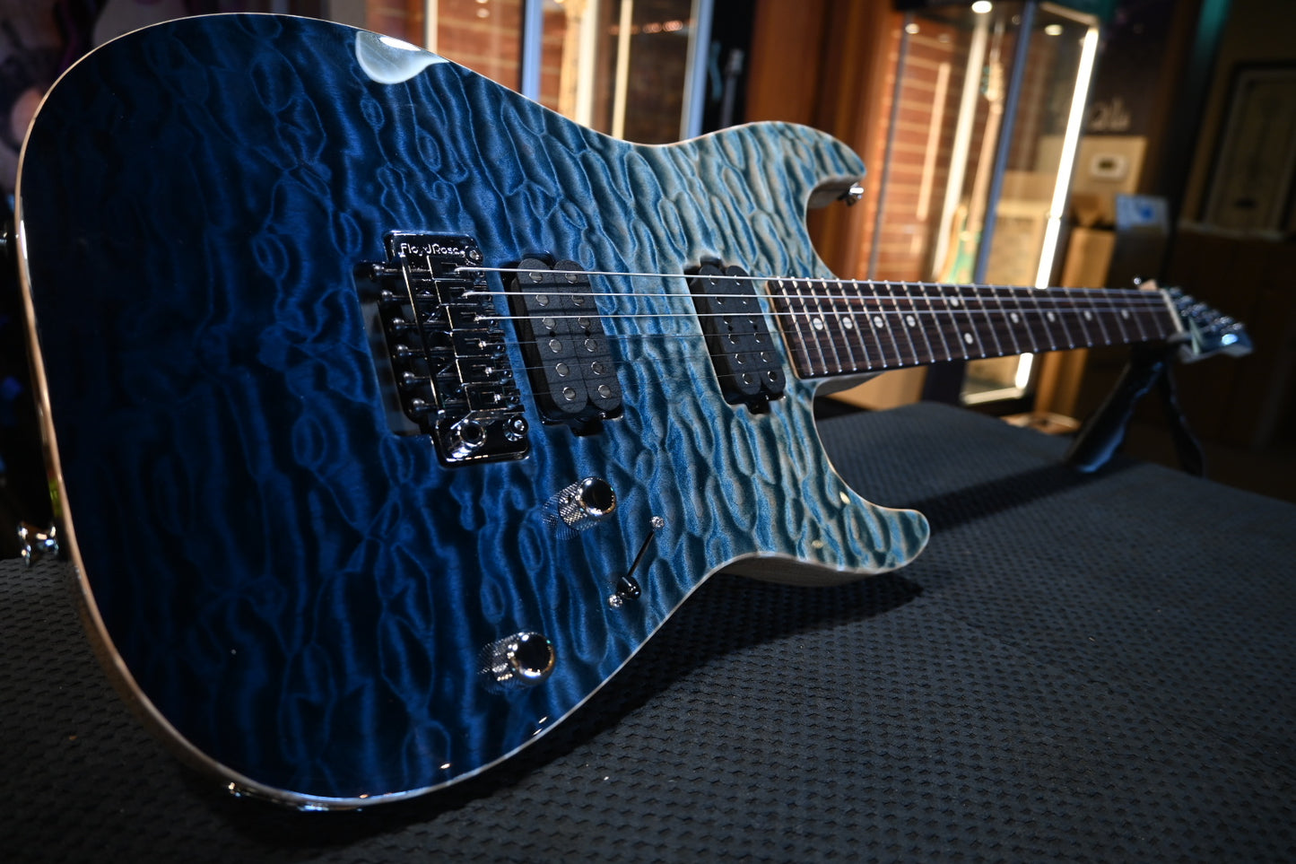 Tom Anderson Drop Top - Arctic Blue Surf Guitar #322P - Danville Music