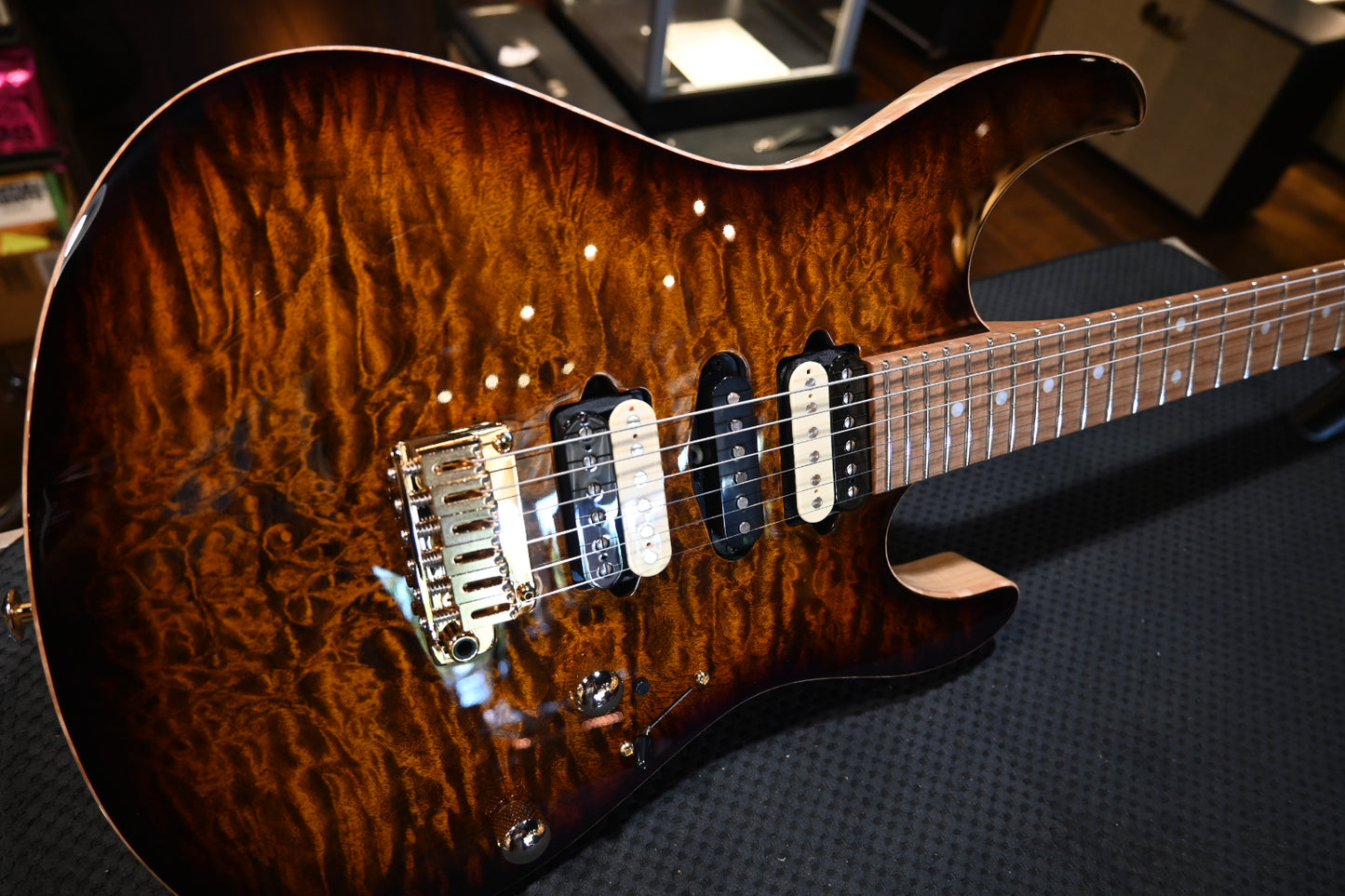 Suhr Custom Modern Quilt Top - Bengal Burst Guitar #8091 - Danville Music