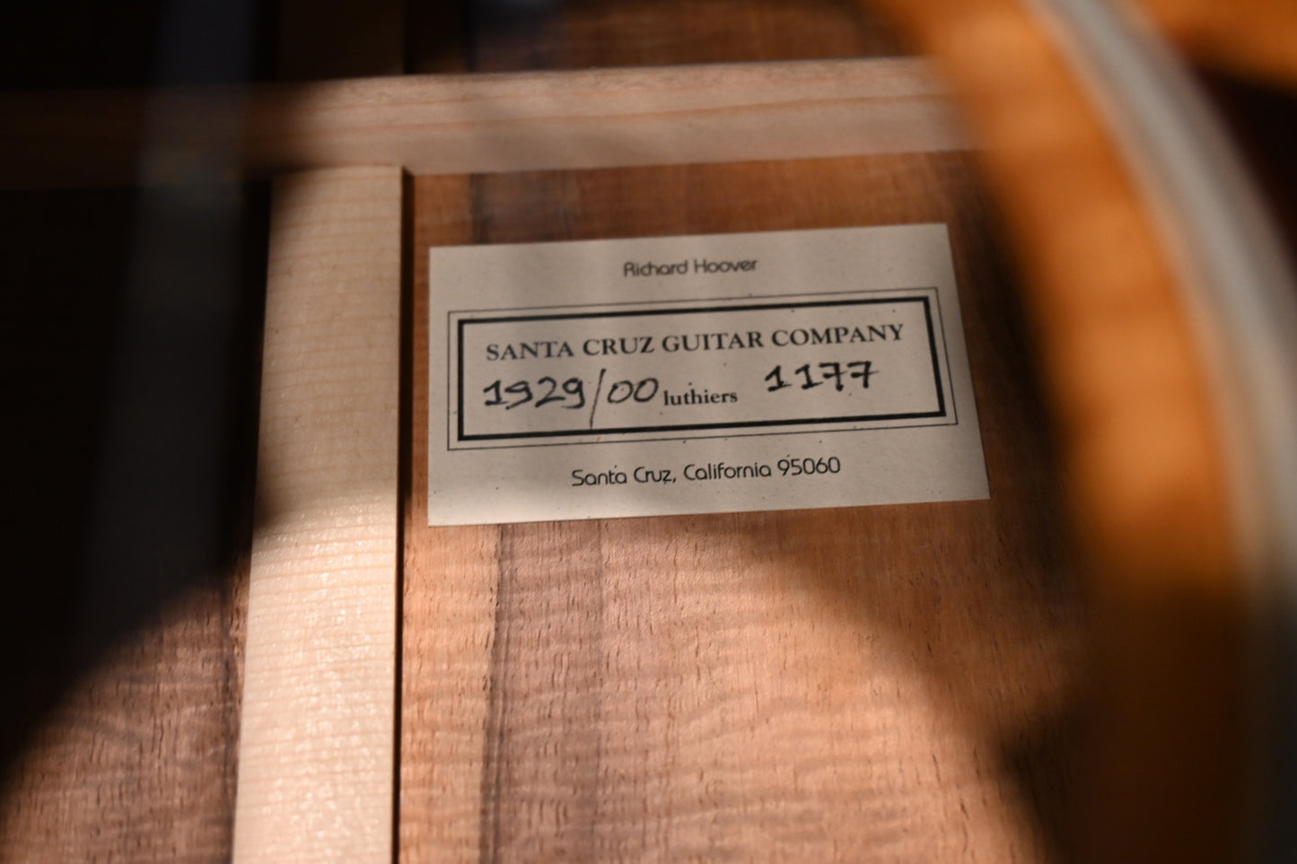 Santa Cruz 1929 OO All-Koa #1177 - Danville Music