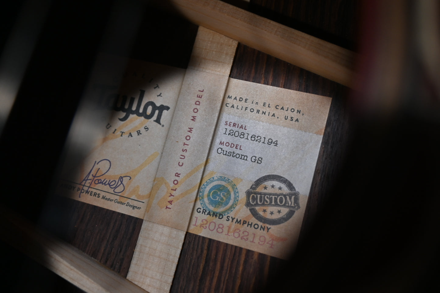 Taylor Custom GS Grand Symphony Lutz Spruce/Indian Rosewood - Wild Honey Burst Guitar Catch #16 with a buy a GS Mini for $199 Promo! - Danville Music