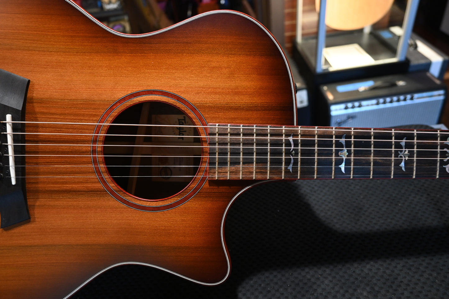 Taylor Custom GA Stripy Sinker Redwood/Queen’s Walnut Guitar #2185 - Danville Music