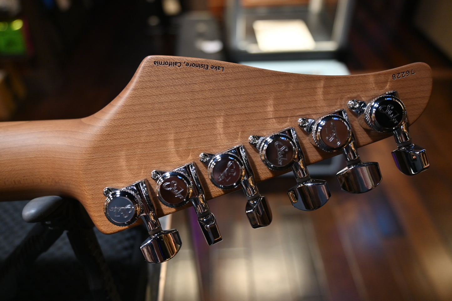 Suhr Custom Modern Waterfall Burl - Pink Algae Guitar #6228 - Danville Music