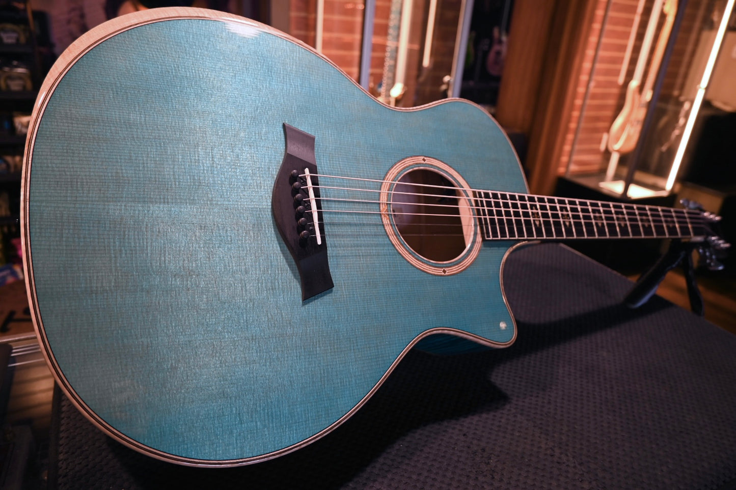 Taylor Custom GA Grand Auditorium Sitka Spruce/Big Leaf Maple - Koi Blue Guitar Catch #36 with a buy a GS Mini for $199 Promo! - Danville Music