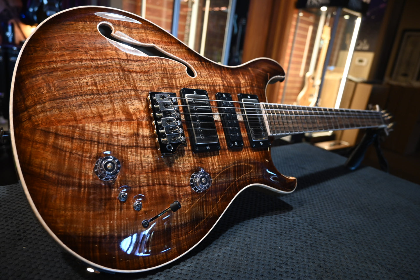 PRS Private Stock Special Semi-Hollow Koa - Natural with Light Smokeburst Guitar #9972 - Danville Music