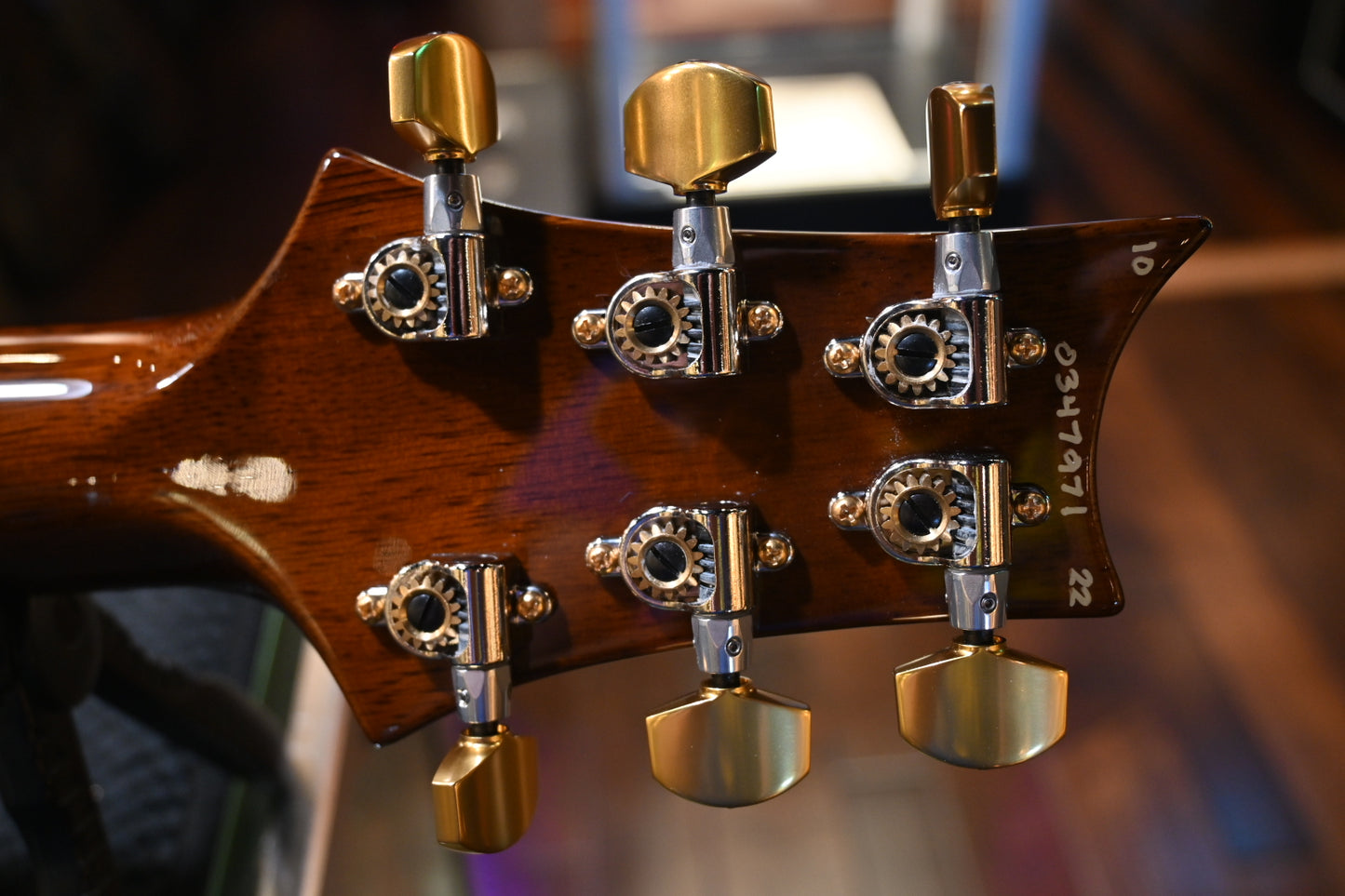 PRS Wood Library Custom 24 Lefty 10-Top One Piece Quilt - Copperhead Burst Guitar #7971 - Danville Music