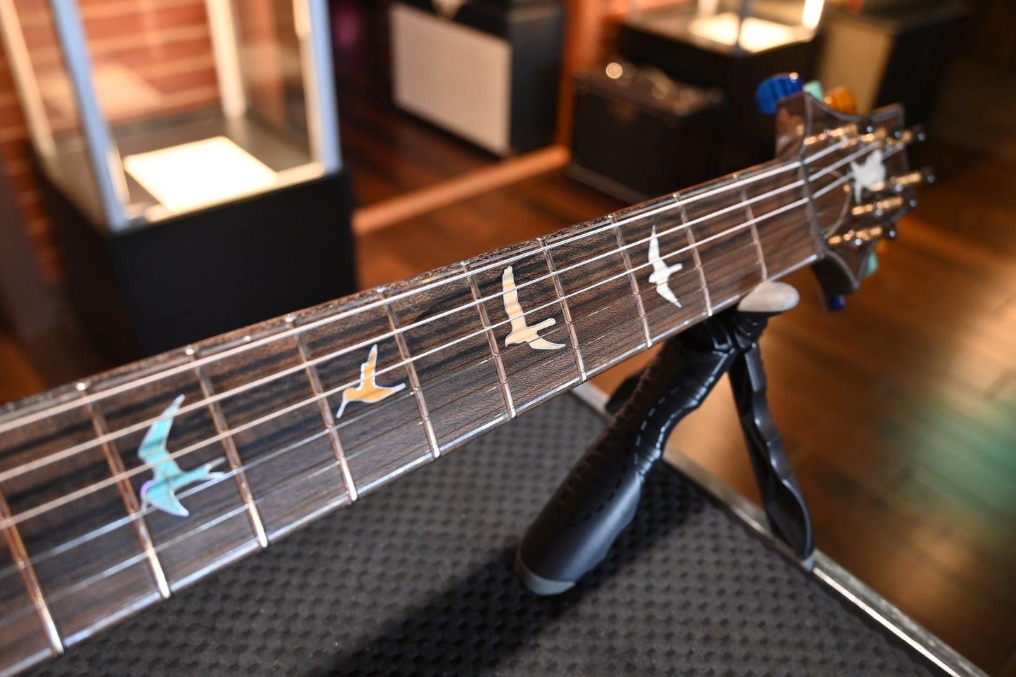 PRS Private Stock Custom 24 One Piece Curly Maple Top Ziricote Neck - Beach Cross Fade Guitar #9428 - Danville Music