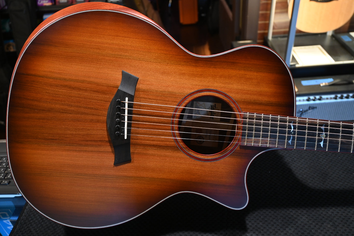 Taylor Custom GA Stripy Sinker Redwood/Queen’s Walnut Guitar #2185 - Danville Music