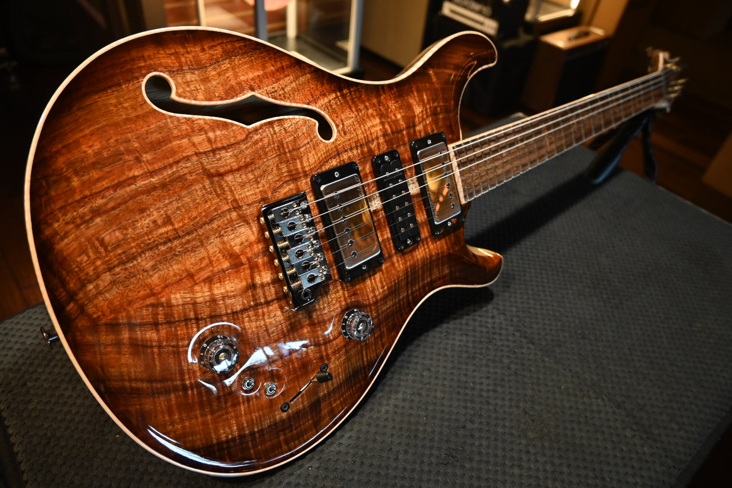 PRS Private Stock Special Semi-Hollow Koa - Natural with Light Smokeburst Guitar #9972 - Danville Music