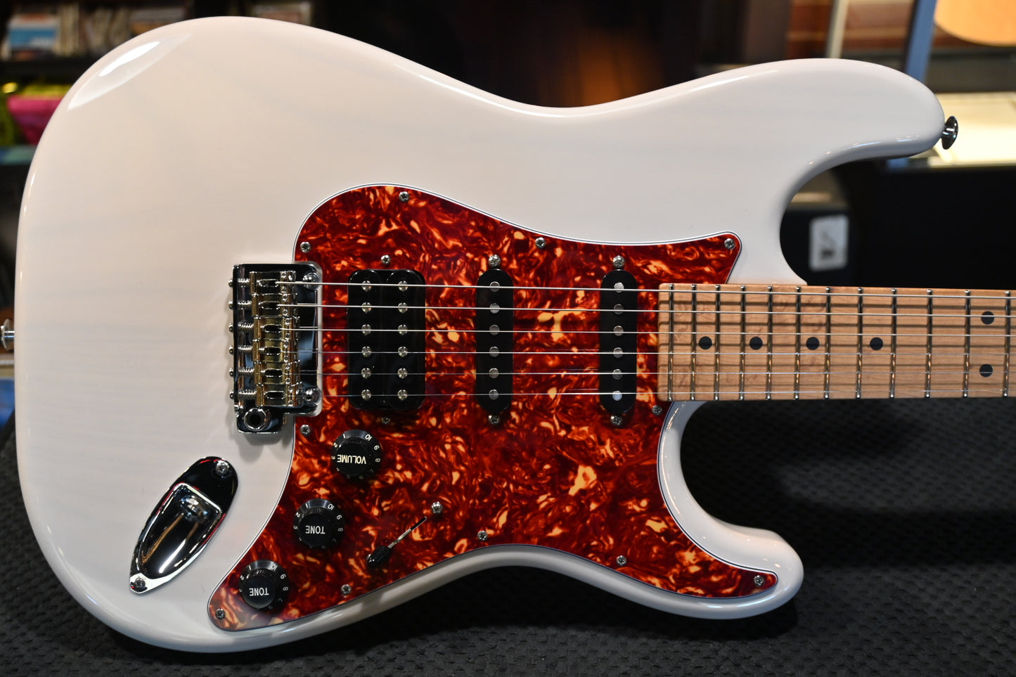 Suhr Classic S Paulownia Limited HSS - Trans White Guitar #6644 - Danville Music