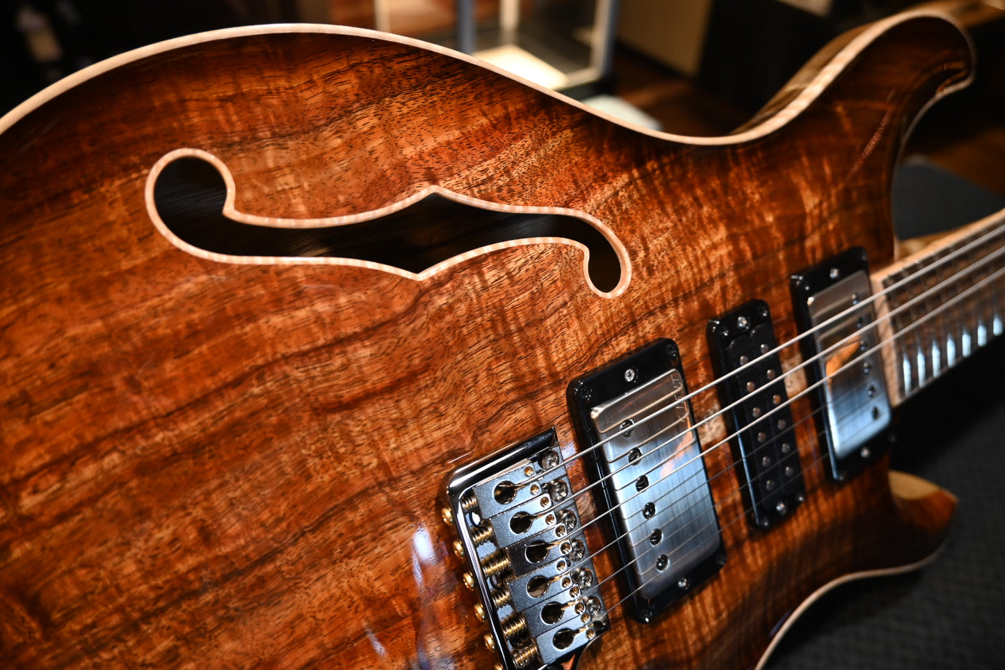PRS Private Stock Special Semi-Hollow Koa - Natural with Light Smokeburst Guitar #9972 - Danville Music