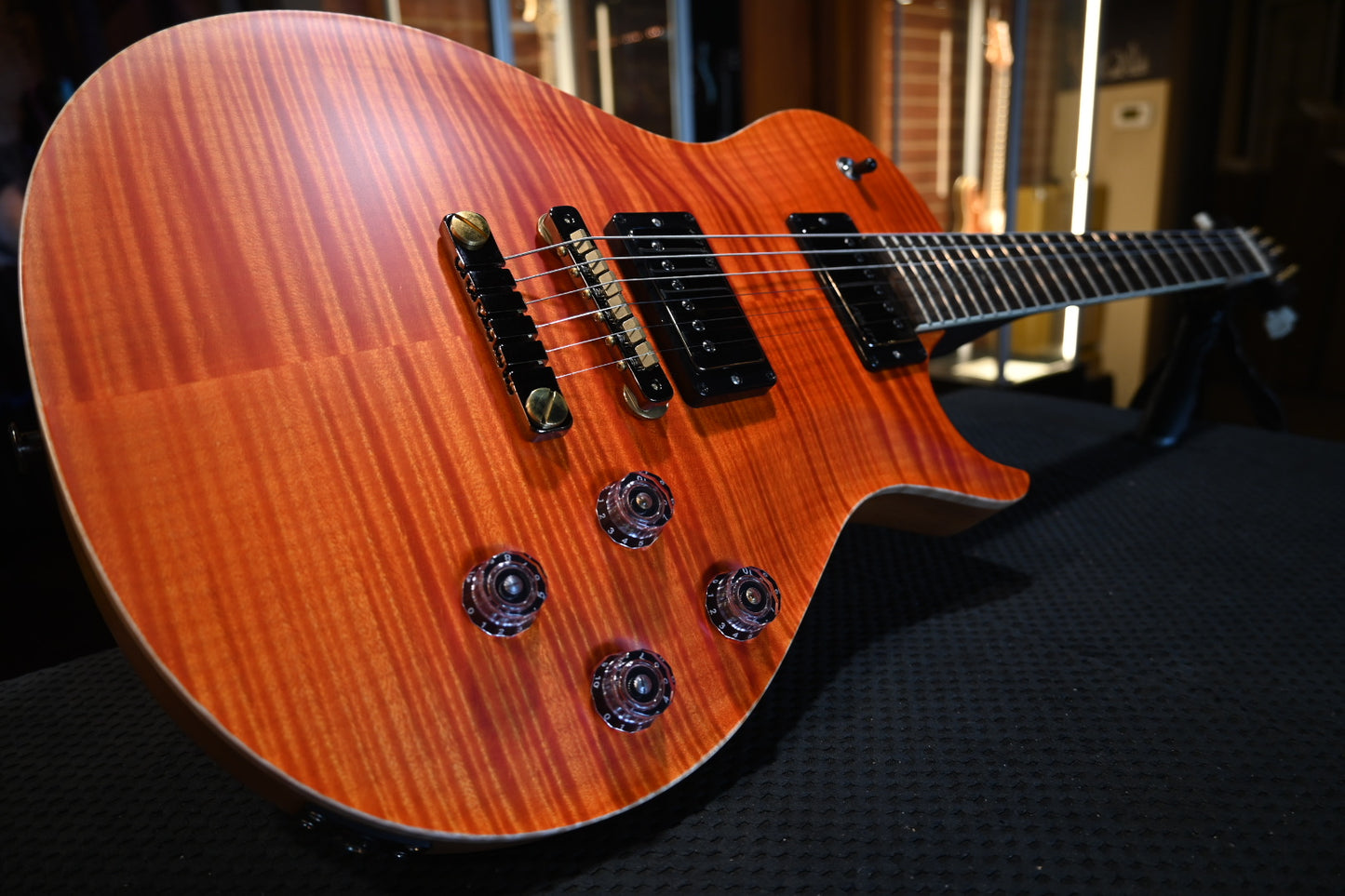 PRS Wood Library McCarty SC 594 Single-Cut 10-Top Rosewood Neck - Orange/Natural Back Satin Guitar #8439 - Danville Music