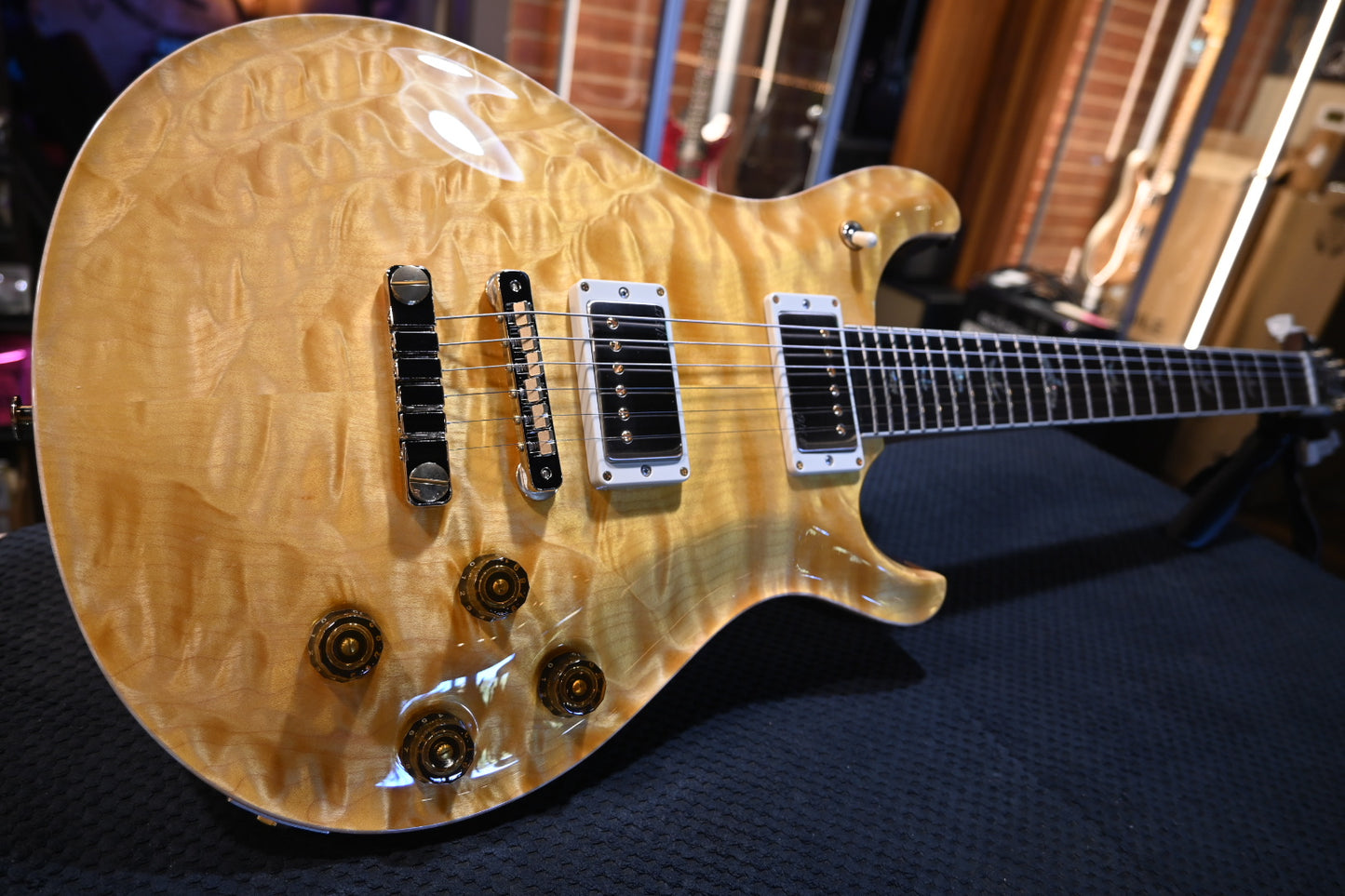 PRS Wood Library McCarty 594 10-Top Quilt Swamp Ash Torr. Maple Neck - Honey Guitar #9295 - Danville Music