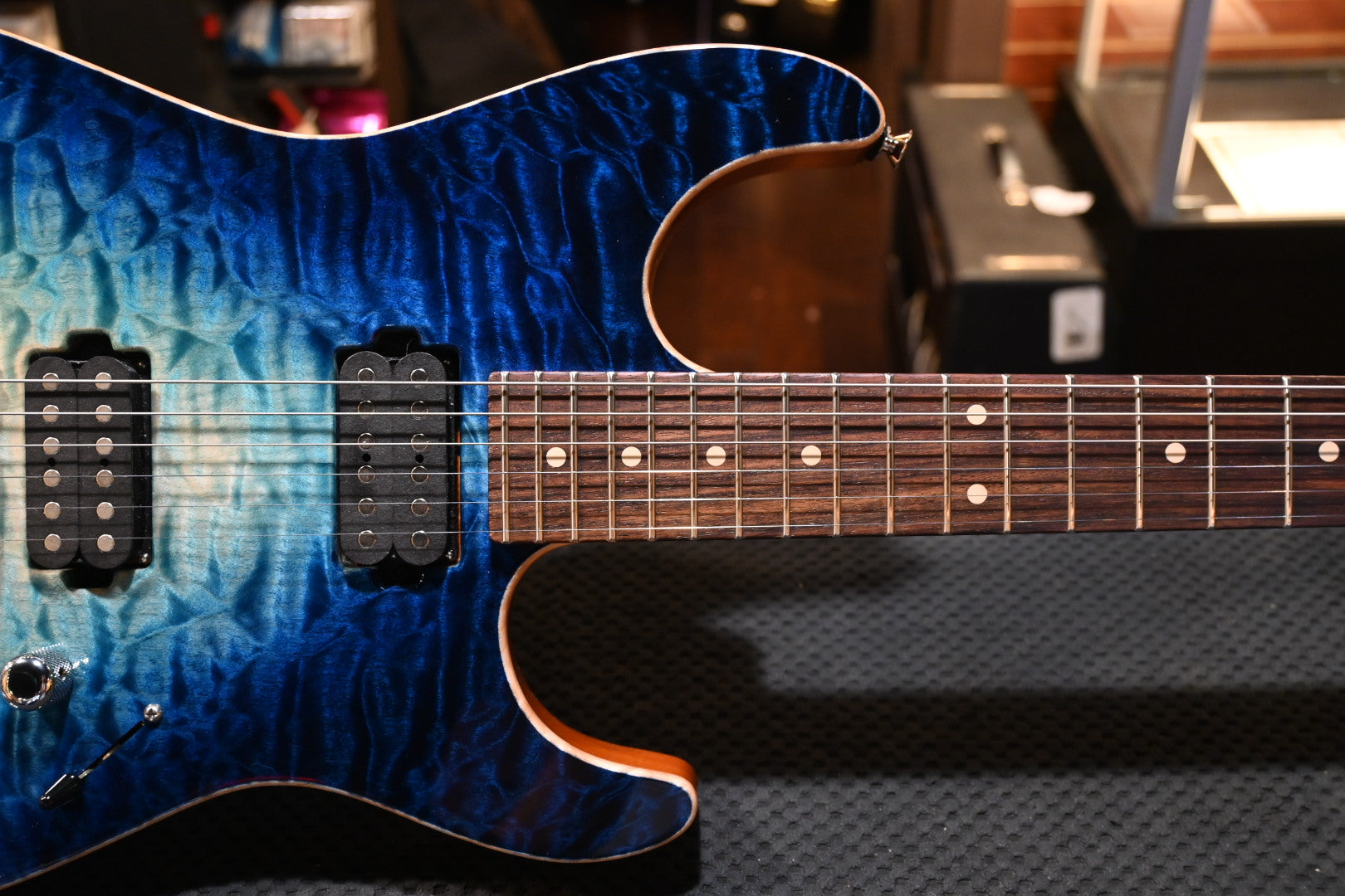 Tom Anderson Drop Top 2021 - Blue WakeSurf Guitar #921N PRE-OWNED - Danville Music
