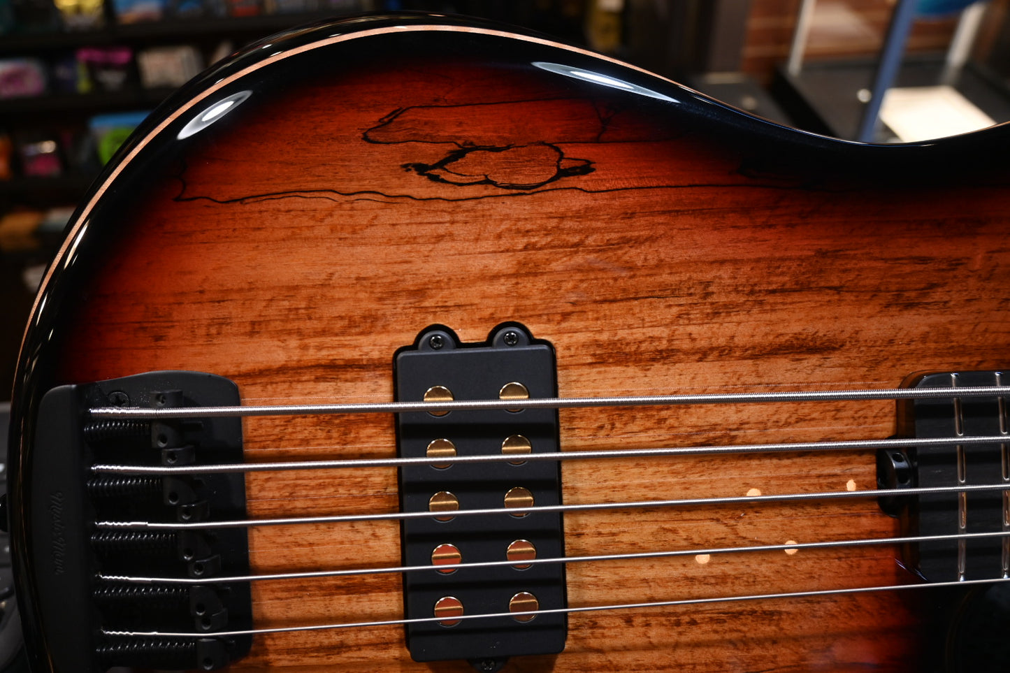 Music Man Stingray 5 35th Anniversary H - Spalted Sunburst Bass #9443 - Danville Music