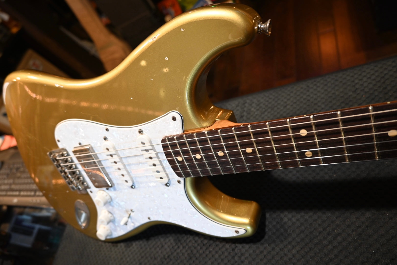 LsL Saticoy HSS Medium Relic - Gold Metallic “Manna” Guitar #4423 - Danville Music