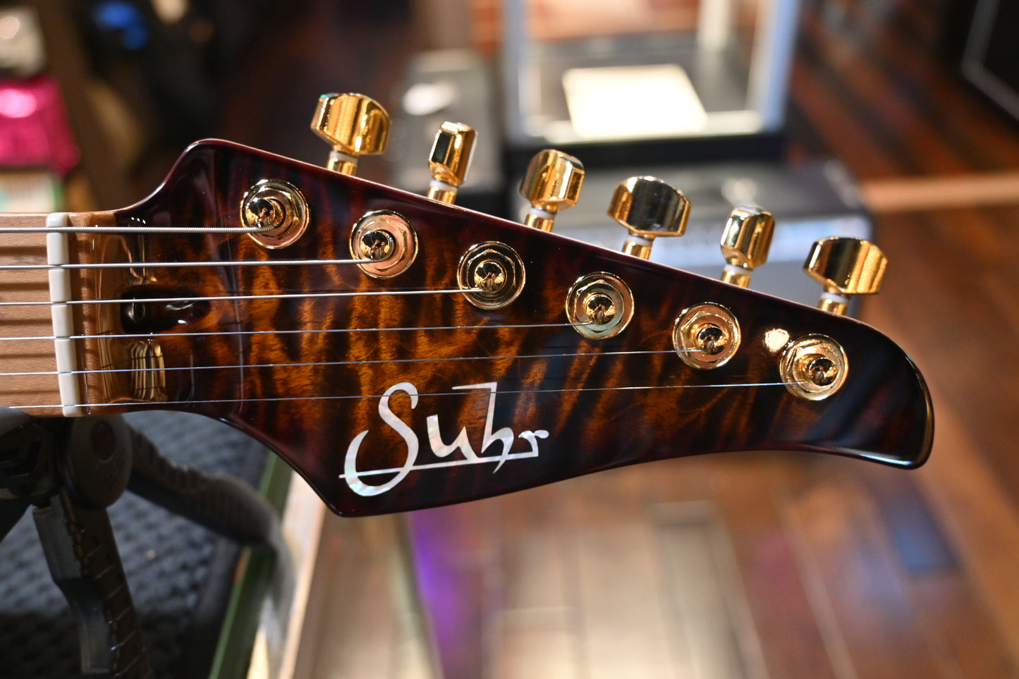 Suhr Custom Modern Quilt Top - Bengal Burst Guitar #8091 - Danville Music