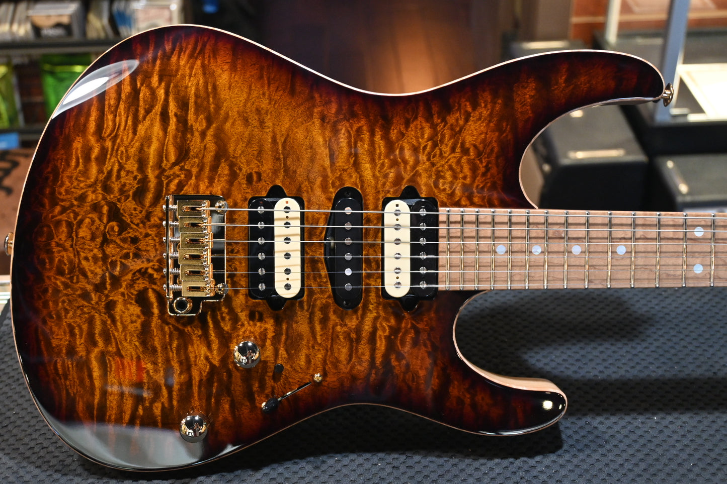 Suhr Custom Modern Quilt Top - Bengal Burst Guitar #8091 - Danville Music