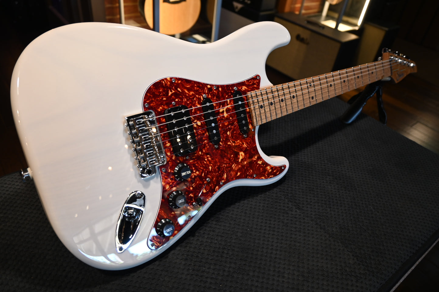 Suhr Classic S Paulownia Limited HSS - Trans White Guitar #6644 - Danville Music