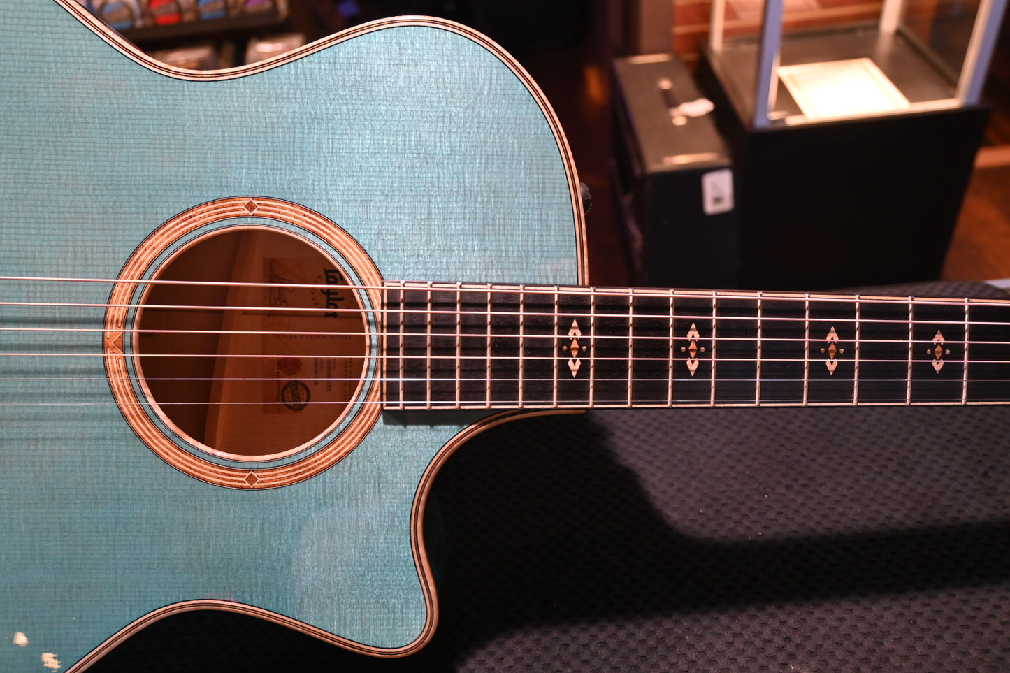 Taylor Custom GA Grand Auditorium Sitka Spruce/Big Leaf Maple - Koi Blue Guitar Catch #36 with a buy a GS Mini for $199 Promo! - Danville Music