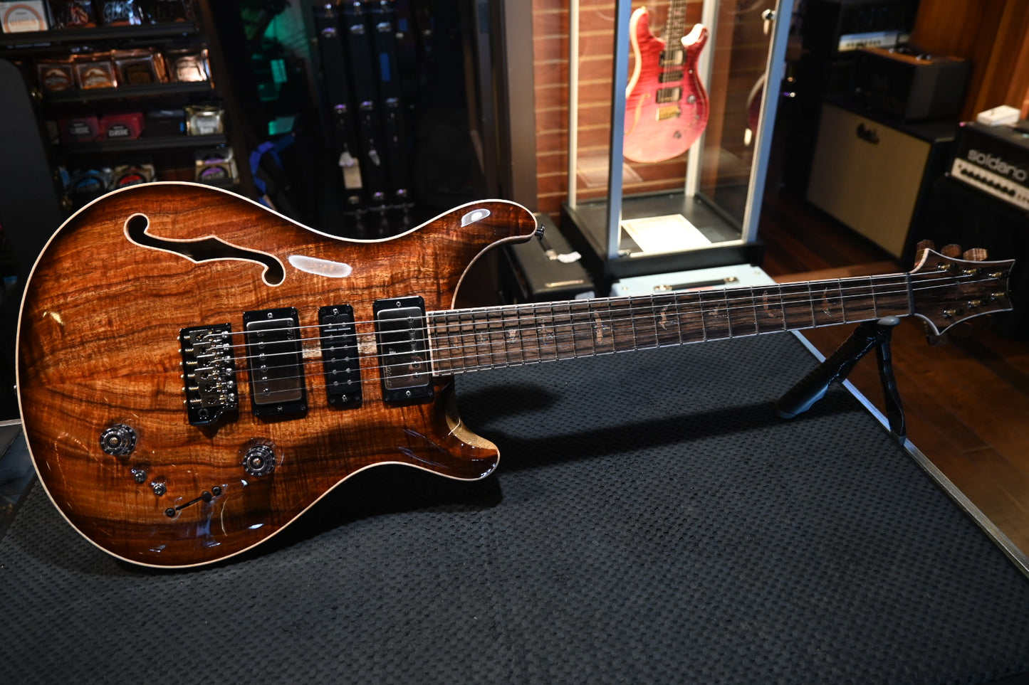 PRS Private Stock Special Semi-Hollow Koa - Natural with Light Smokeburst Guitar #9972 - Danville Music