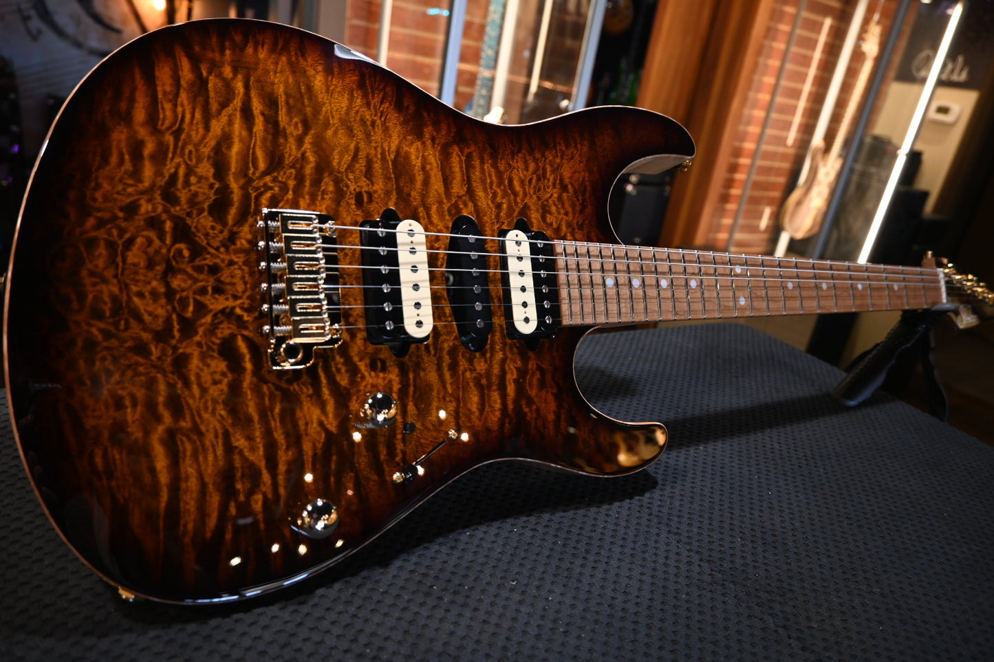 Suhr Custom Modern Quilt Top - Bengal Burst Guitar #8091 - Danville Music