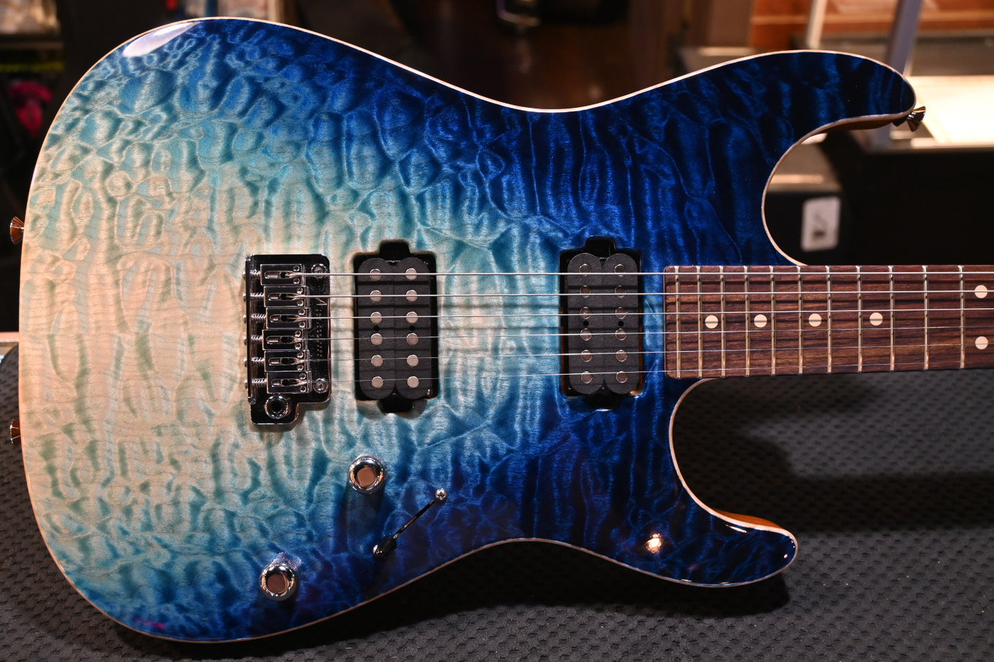 Tom Anderson Drop Top 2021 - Blue WakeSurf Guitar #921N PRE-OWNED - Danville Music