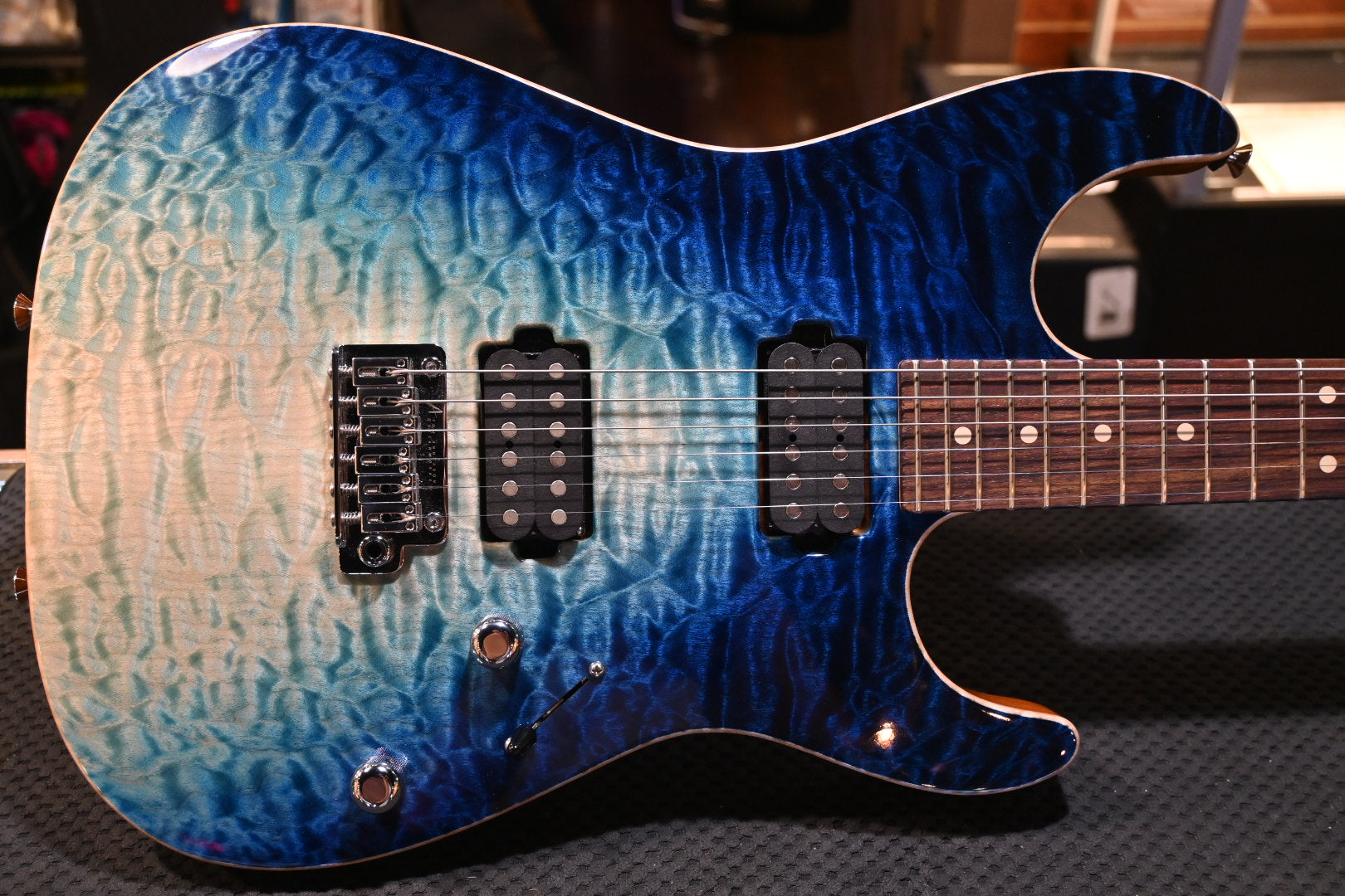 Tom Anderson Drop Top 2021 - Blue WakeSurf Guitar #921N PRE-OWNED - Danville Music