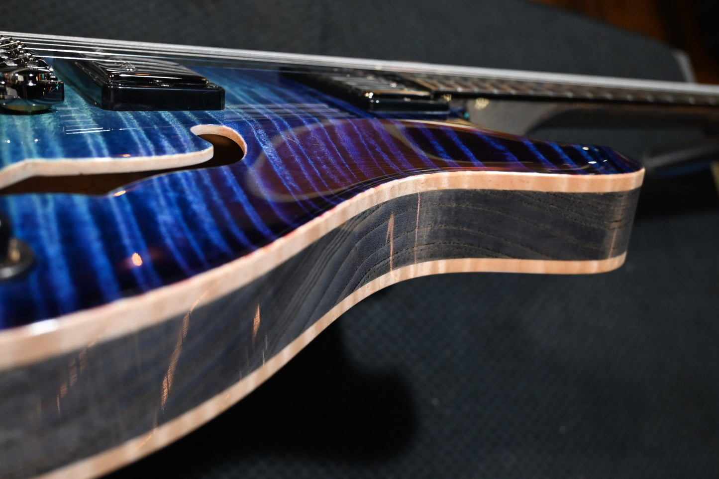 PRS Private Stock Hollowbody II Piezo - Aqua Violet Dragon’s Breath Guitar #9923 - Danville Music