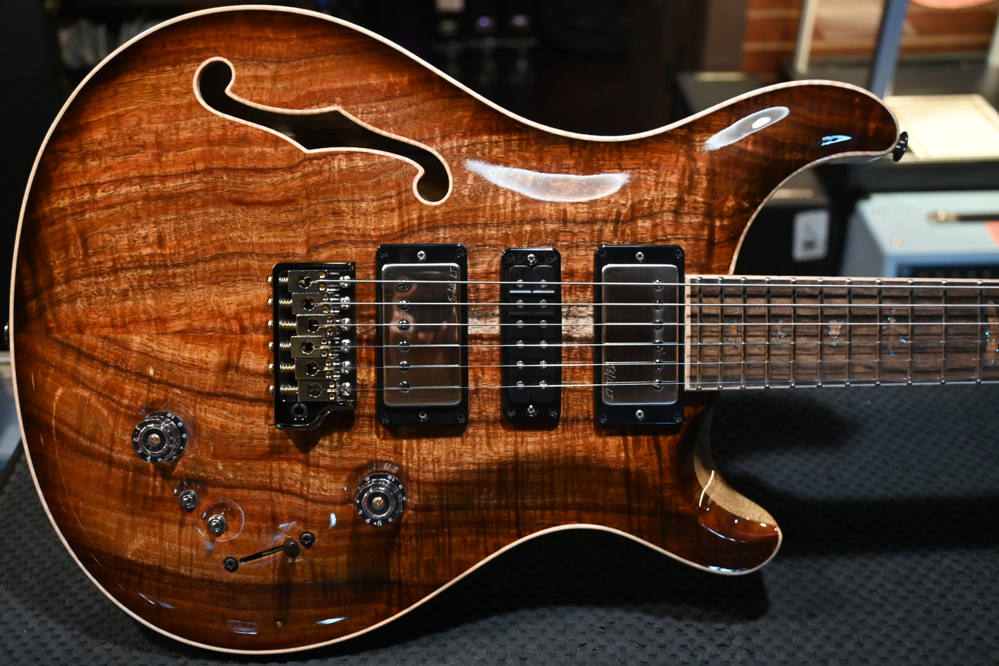 PRS Private Stock Special Semi-Hollow Koa - Natural with Light Smokeburst Guitar #9972 - Danville Music