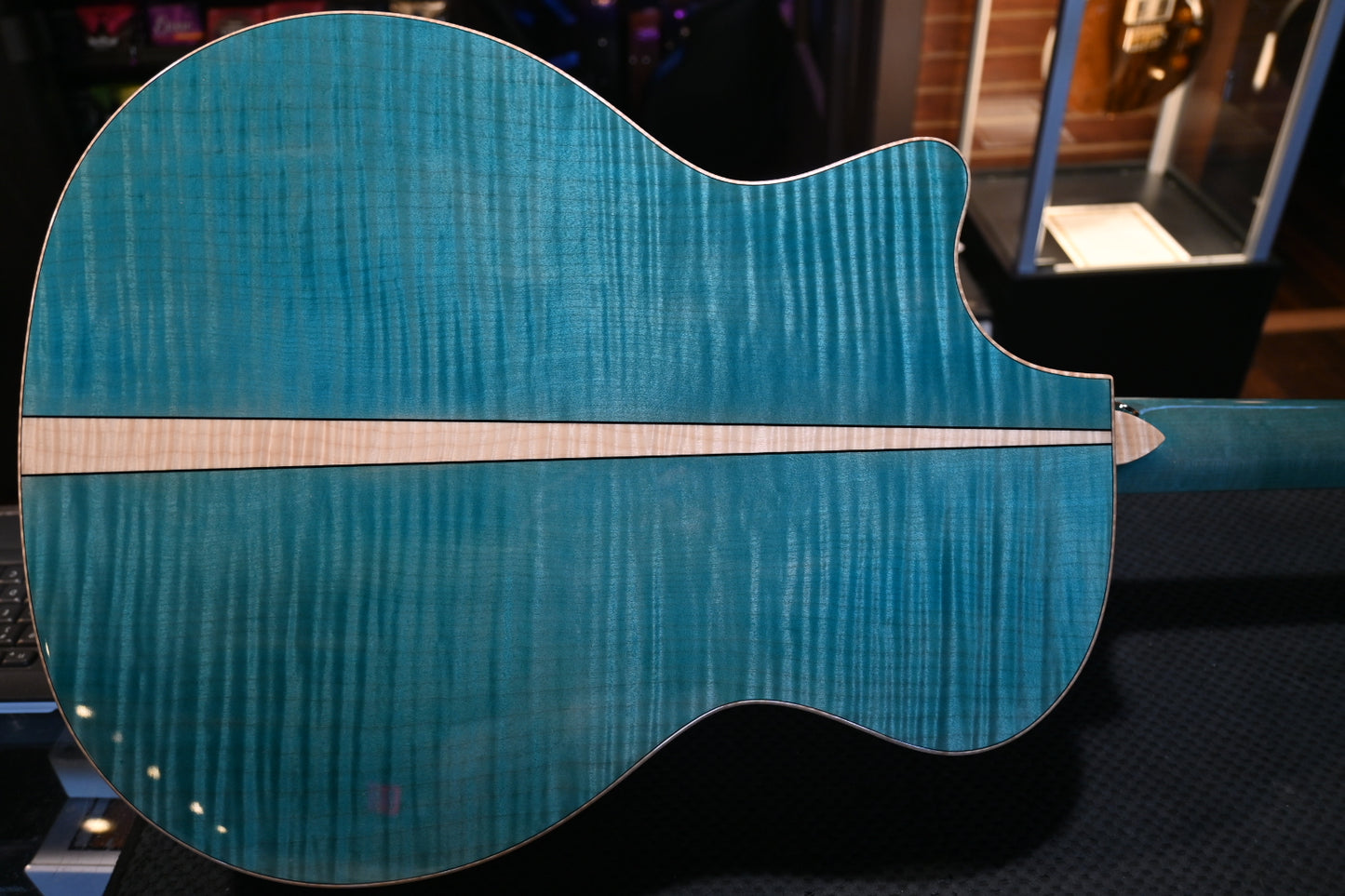 Taylor Custom GA Grand Auditorium Sitka Spruce/Big Leaf Maple - Koi Blue Guitar Catch #36 with a buy a GS Mini for $199 Promo! - Danville Music