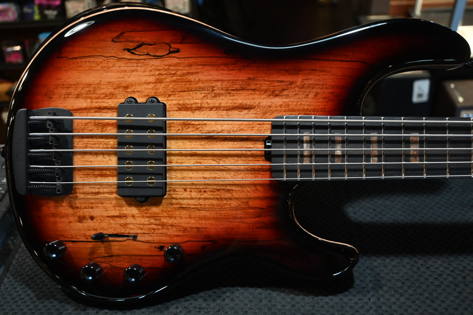 Music Man Stingray 5 35th Anniversary H - Spalted Sunburst Bass #9443
