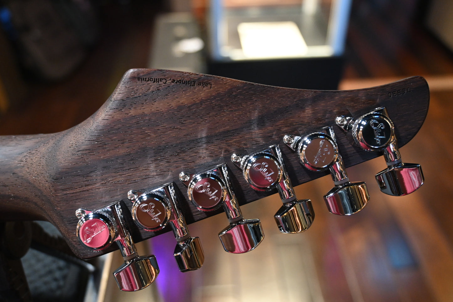 Suhr Custom Modern Black Limba/Rosewood Neck - Aqua Blue Burst Guitar #6330 - Danville Music