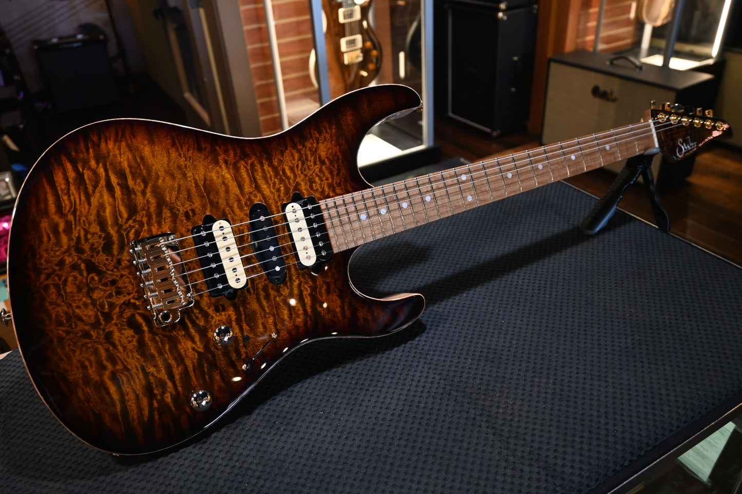 Suhr Custom Modern Quilt Top - Bengal Burst Guitar #8091 - Danville Music