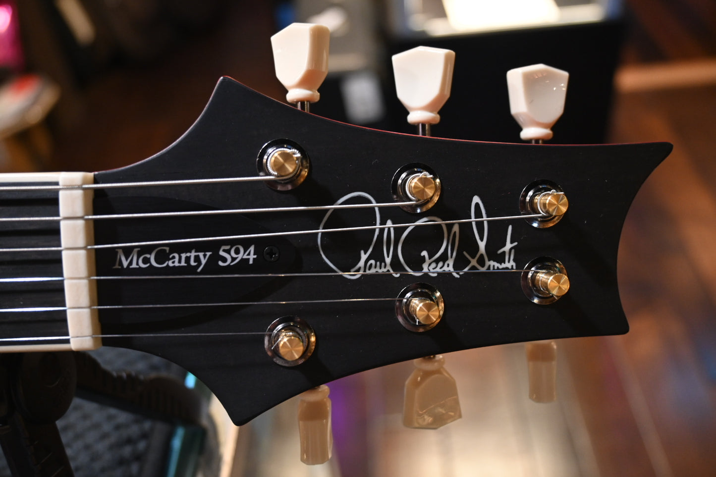 PRS Wood Library McCarty 594 Korina Back and Neck - Autumn Sky Satin Guitar #7609 - Danville Music