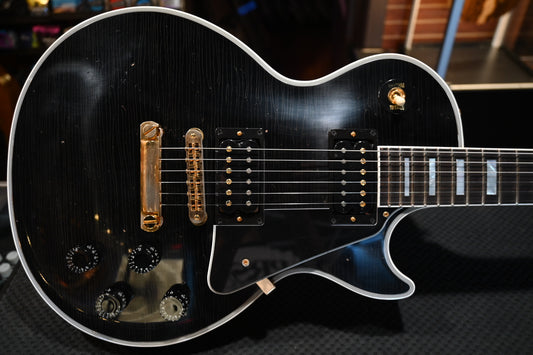 Gibson Custom Les Paul Custom 2019 - Ebony Light Aged Guitar #0435 - Danville Music