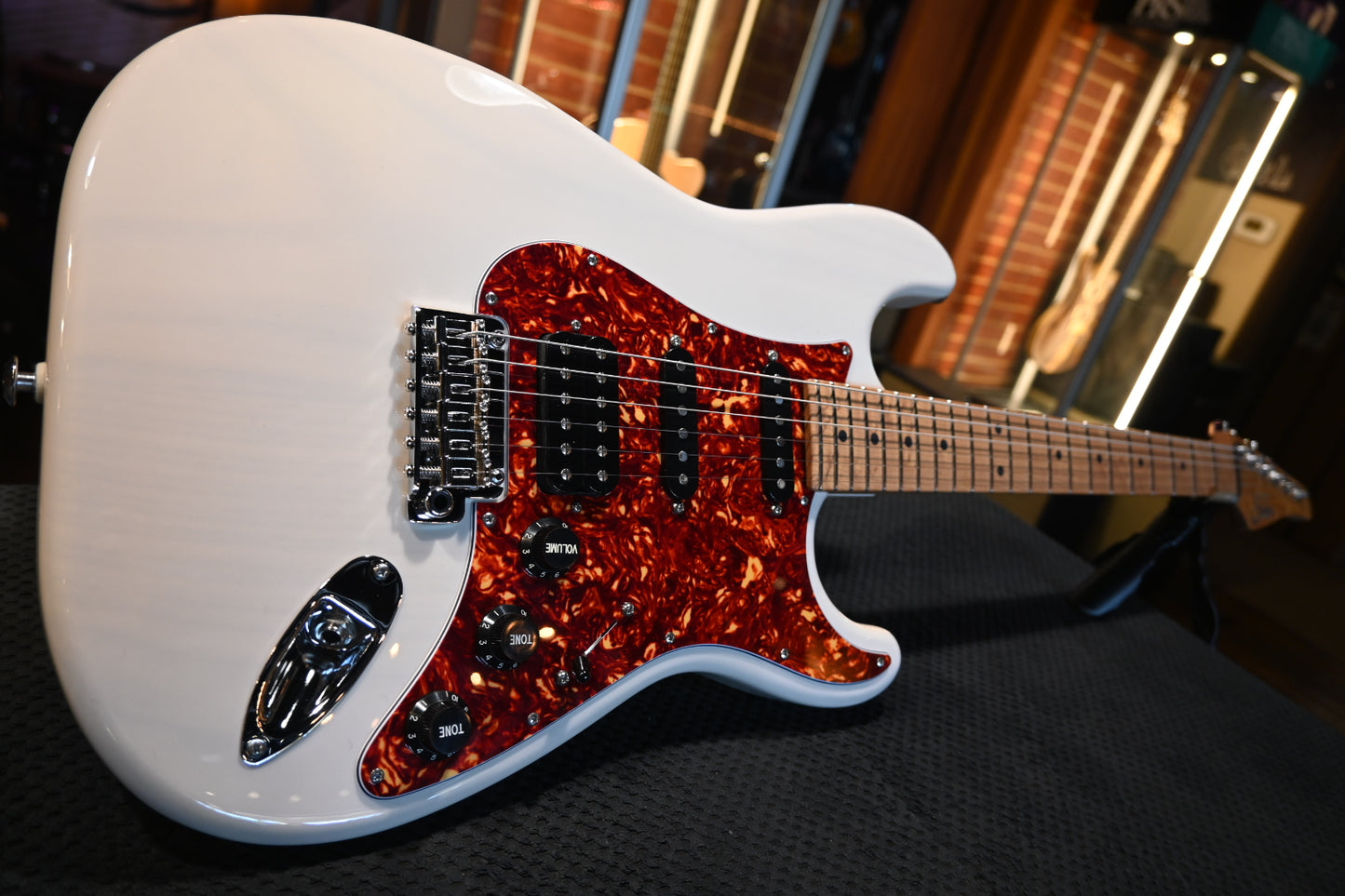 Suhr Classic S Paulownia Limited HSS - Trans White Guitar #6644 - Danville Music