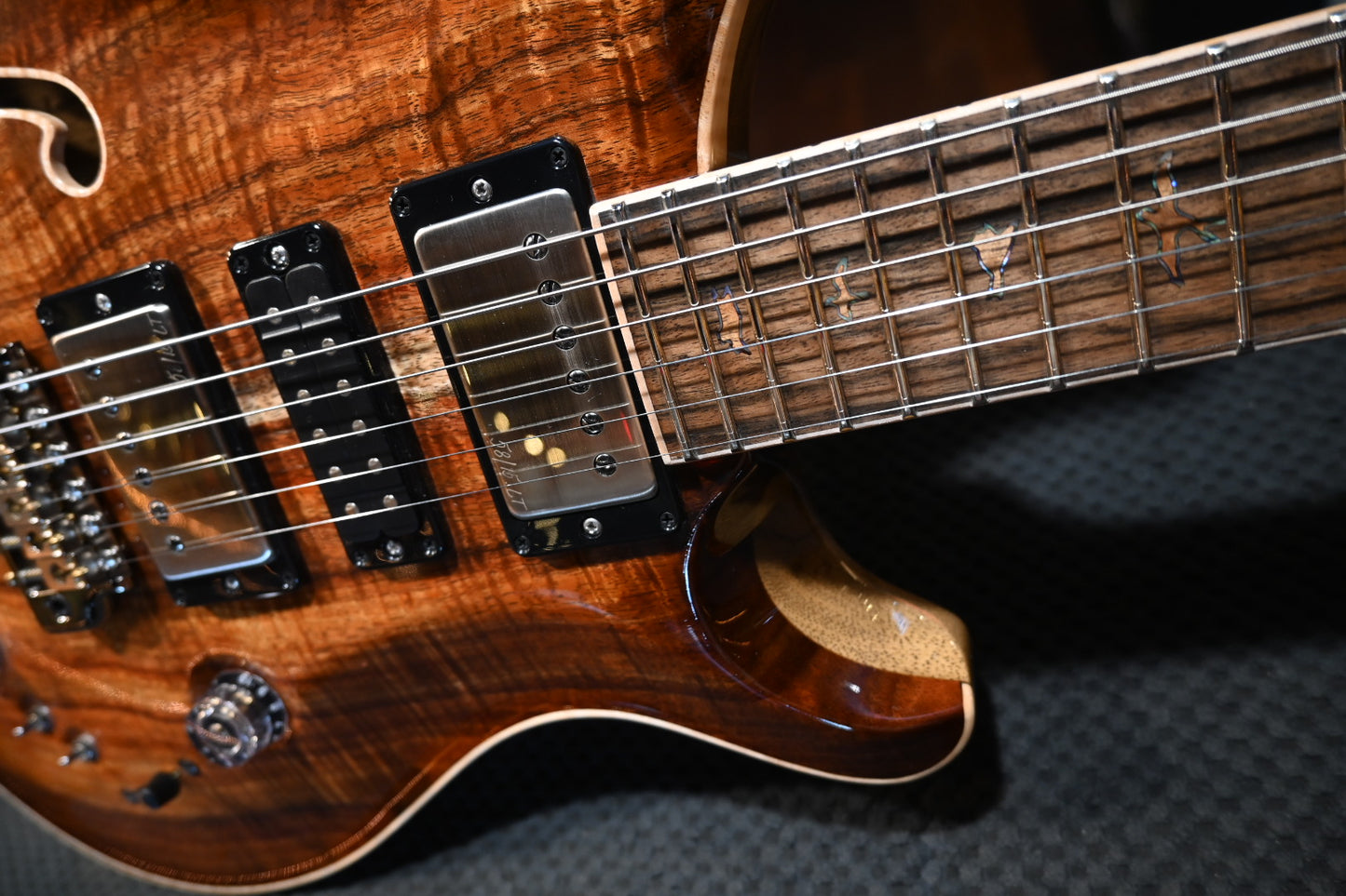 PRS Private Stock Special Semi-Hollow Koa - Natural with Light Smokeburst Guitar #9972 - Danville Music