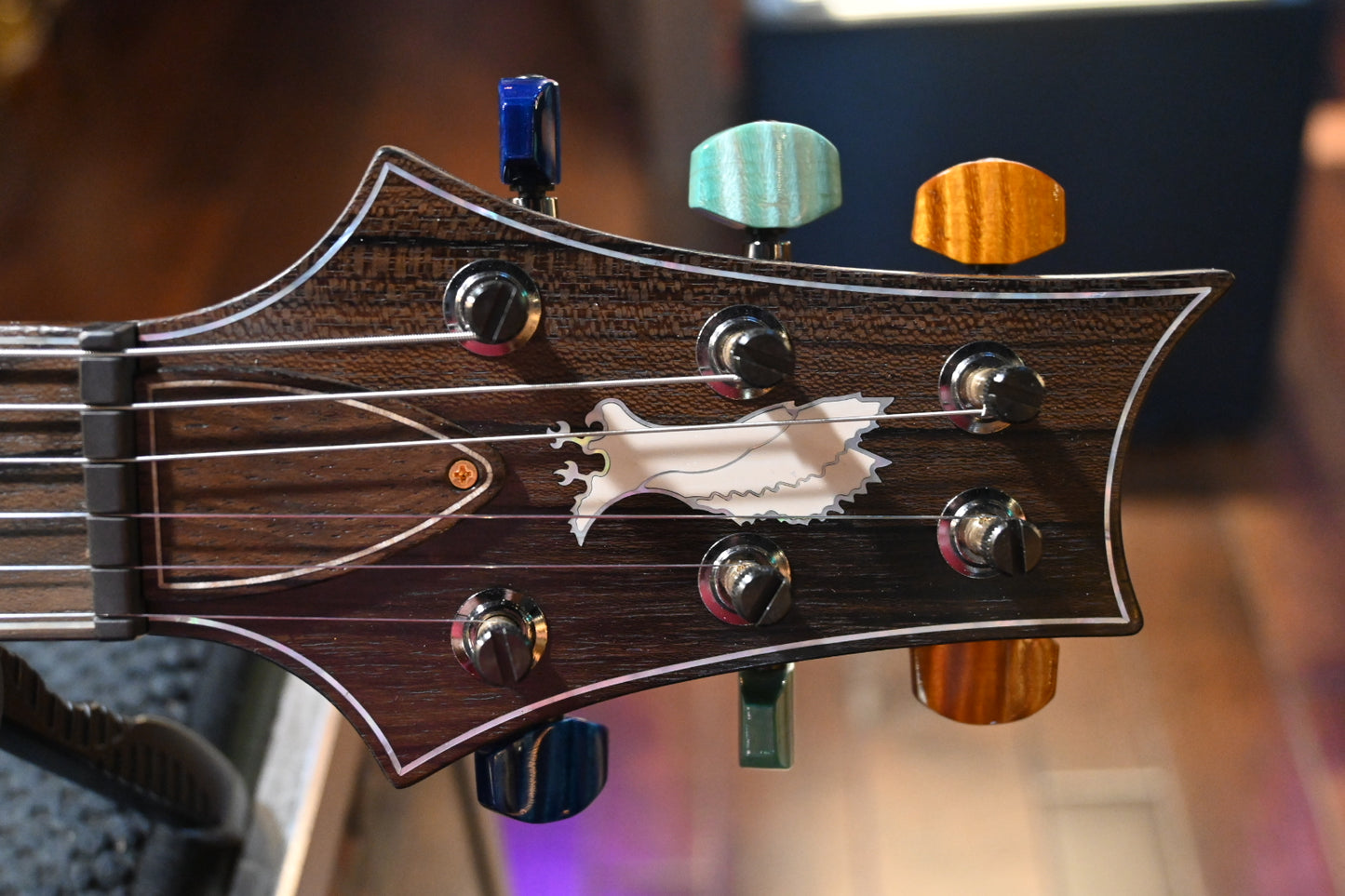 PRS Private Stock Custom 24 One Piece Curly Maple Top Ziricote Neck - Beach Cross Fade Guitar #9428 - Danville Music
