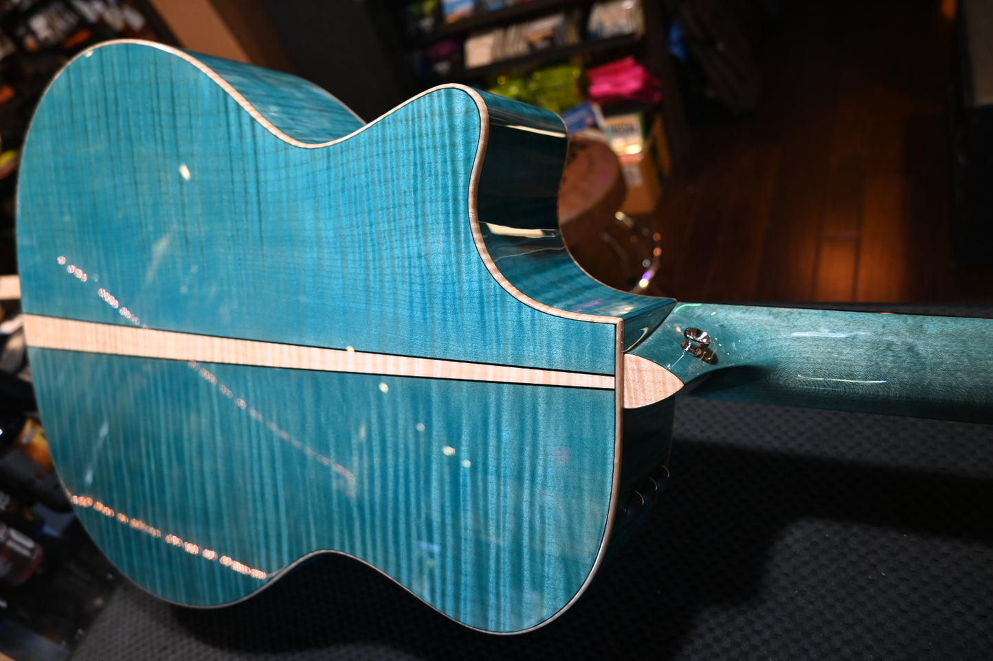 Taylor Custom GA Grand Auditorium Sitka Spruce/Big Leaf Maple - Koi Blue Guitar Catch #36 with a buy a GS Mini for $199 Promo! - Danville Music
