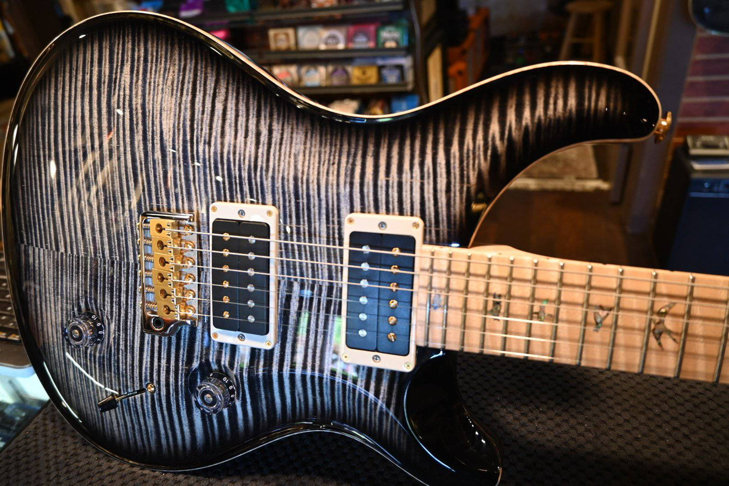 PRS Paul Reed Smith Custom 24 Artist Package Flamed Maple Neck - Charcoal Burst - Danville Music