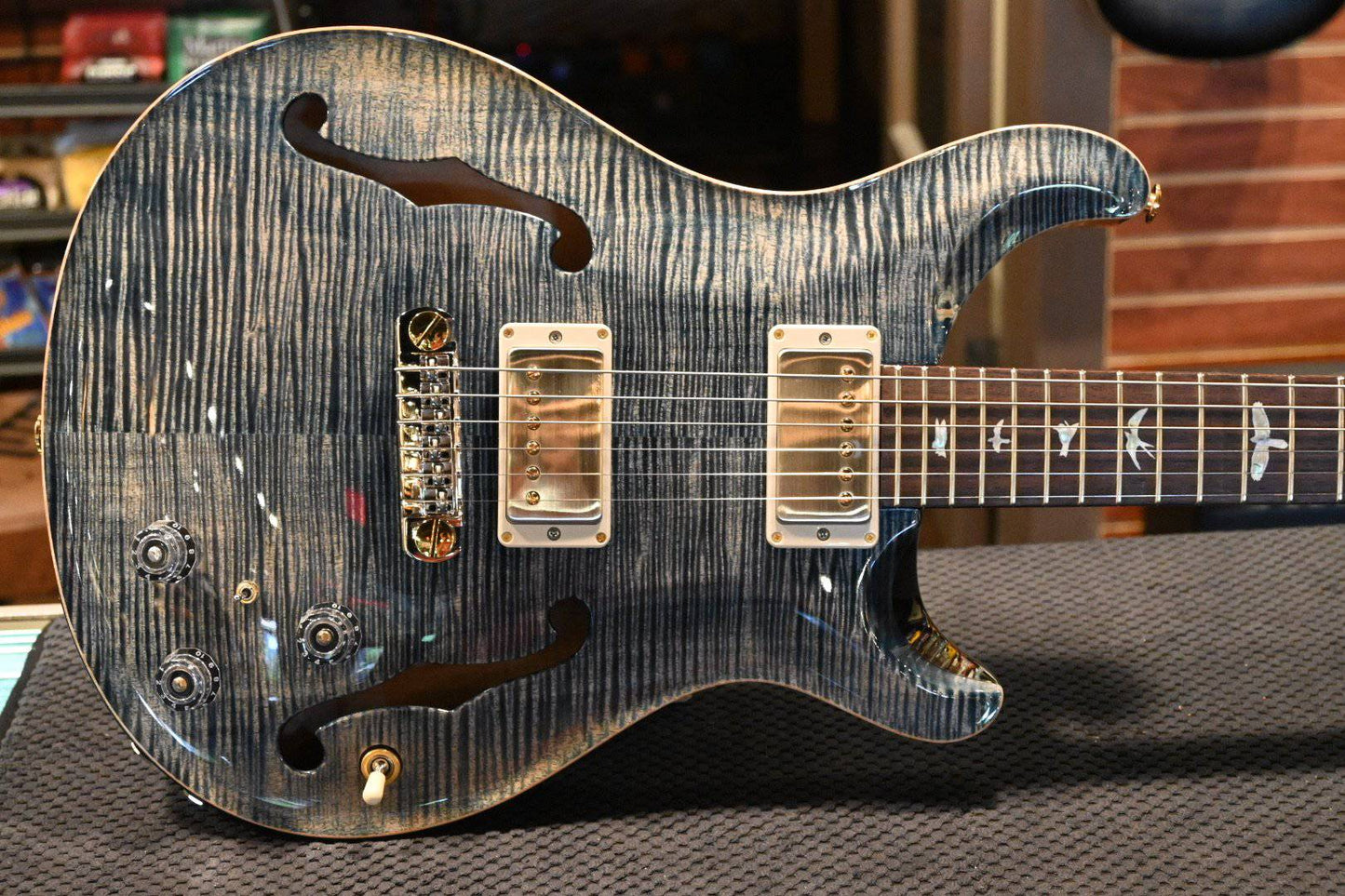 PRS Paul Reed Smith Hollowbody II Piezo 10-Top - Faded Whale Blue #9880 - Danville Music