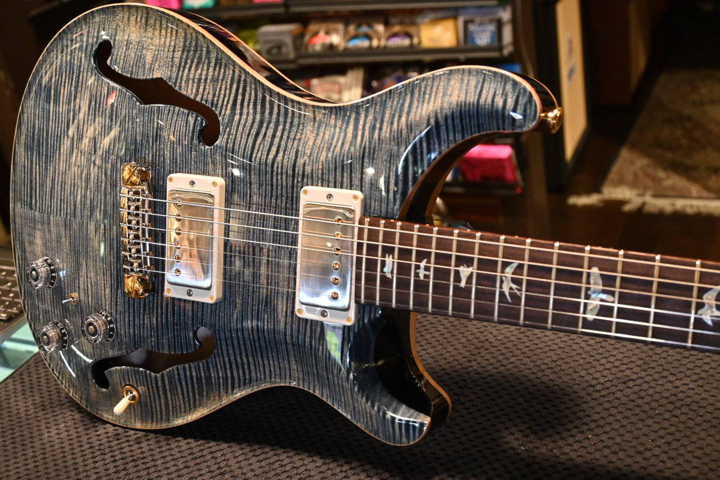 PRS Paul Reed Smith Hollowbody II Piezo 10-Top - Faded Whale Blue #9880 - Danville Music