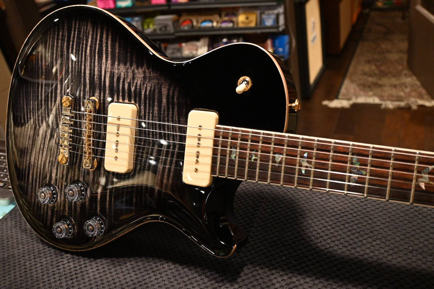 PRS Paul Reed Smith McCarty SC 594 Single-Cut Soapbar 10-Top Brazilian RW Board - Charcoal Burst #9765 - Danville Music