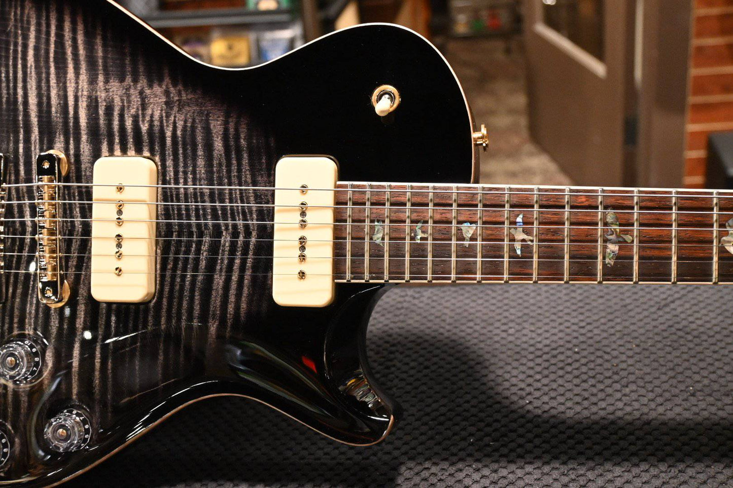 PRS Paul Reed Smith McCarty SC 594 Single-Cut Soapbar 10-Top Brazilian RW Board - Charcoal Burst #9765 - Danville Music