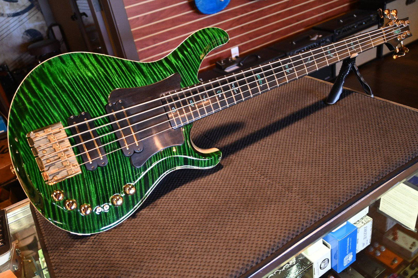 PRS Paul Reed Smith Private Stock Grainger 5 - Malachite Top/Natural Back with Grainfill #8426 - Danville Music